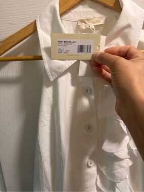 Ramy Brook White  Button-Down Dress Shirt